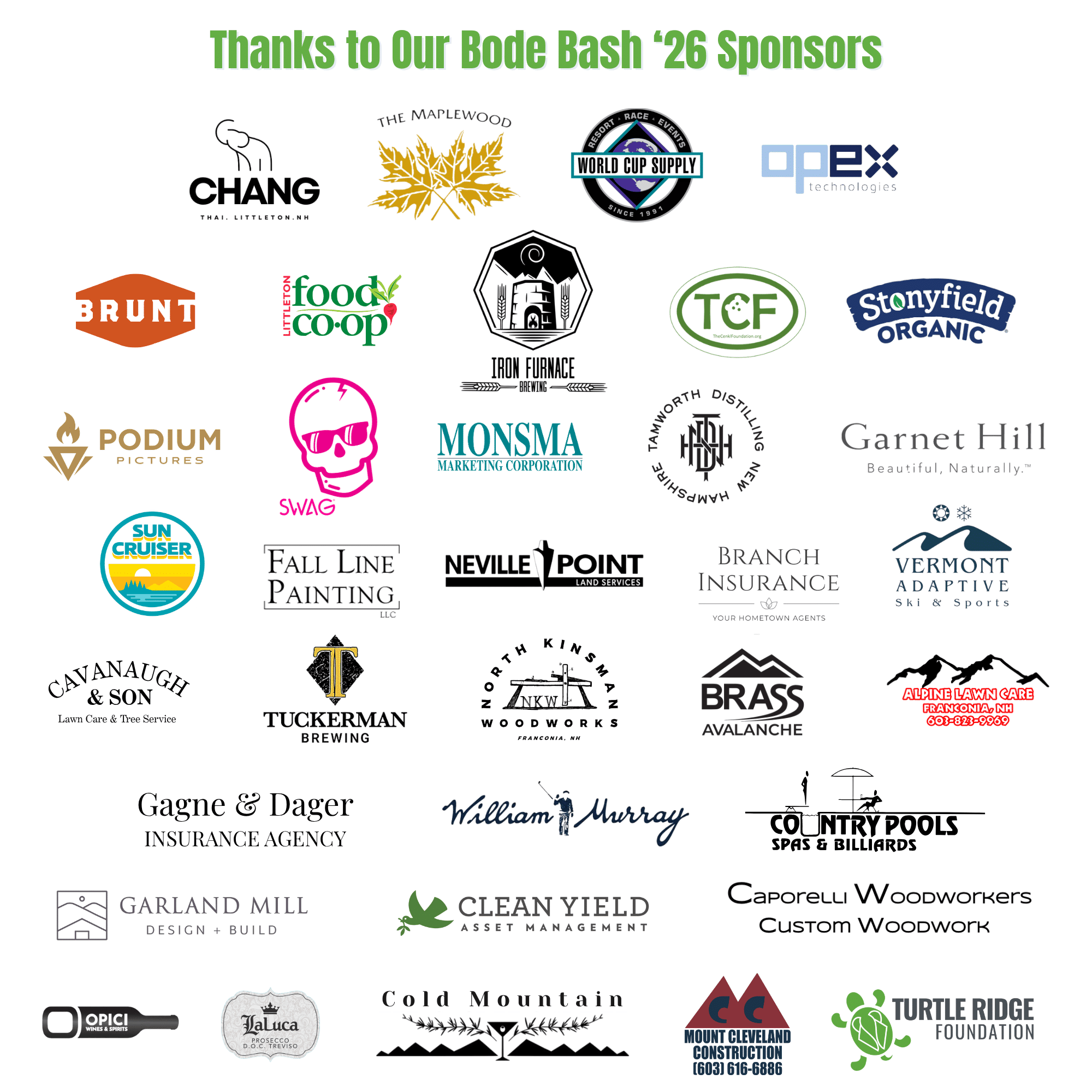 BODE BASH summer classic golf tournament sponsors